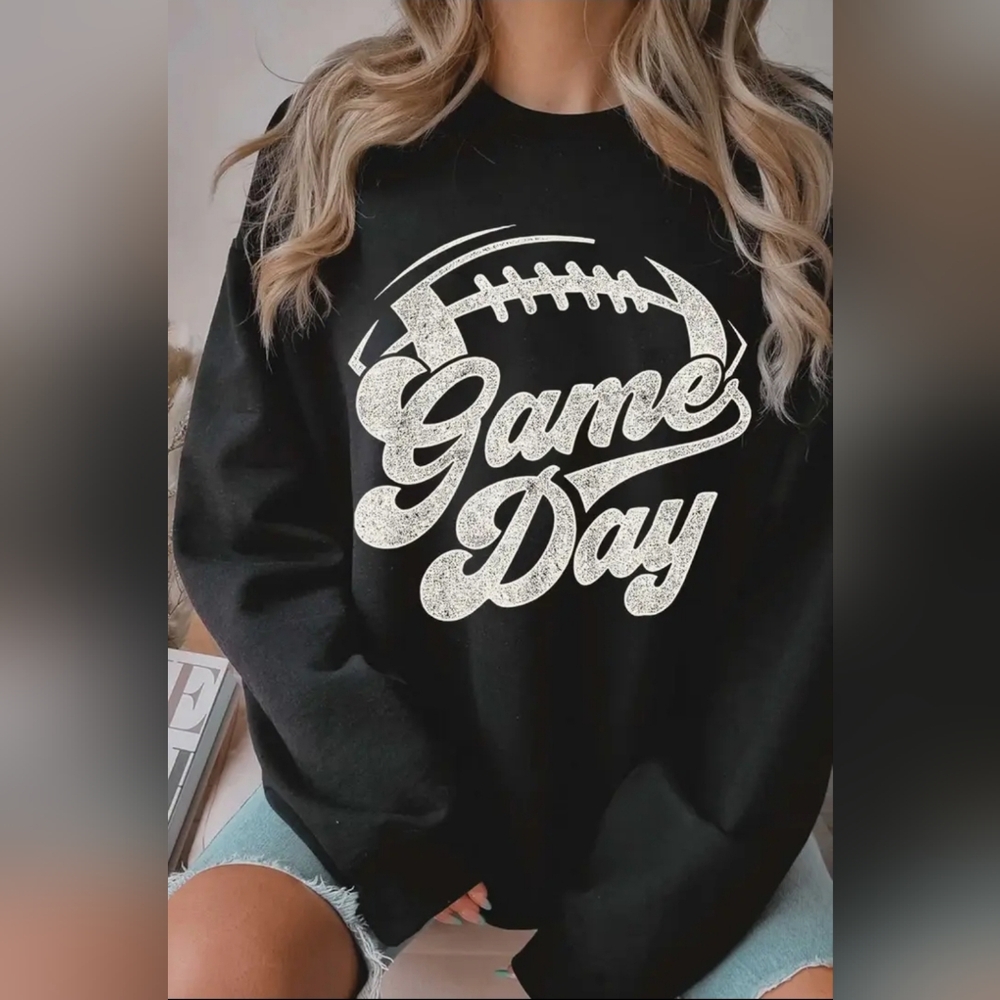 Game Day Football Graphic Brushed Sweatshirts